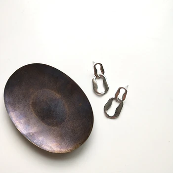 925 sterling sølv bredere 8 uregelmæssige stud øreringe sølv håndlavet mode moderne originale øreringe til kvinder fine smykker
