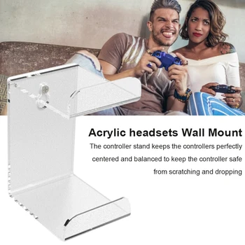 Universal Spil Controller Indehaveren vægmonteret Akryl Headset Stå Bøjle pladsbesparende Gamepad, Holder Til PS4 og Xbox Én kontakt