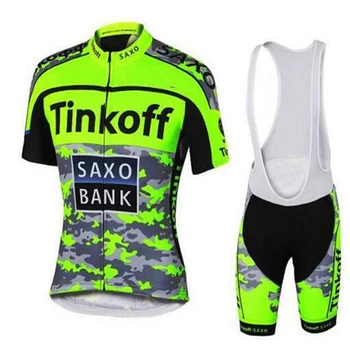 NYE 2021 Saxo Bank Tinkoff Hold Trøje Sætter MTB cykel Cykel Åndbare shorts Tøj Cykling Passer 20D GEL