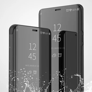 KEYSION Smart Flip Case Til Huawei Honor 20 Pro Horor 10i V20 Stand Holder Spejl Se Telefonens Cover til Huawei P20-P30 Pro Lite