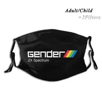 Køn Spektrum Genanvendelige Munden Ansigt Maske Med Filtre Børn Lgbt-Queer Gay Lesbian Computer Nørd Nørd Retro Vintage 1980'ERNE Gamer
