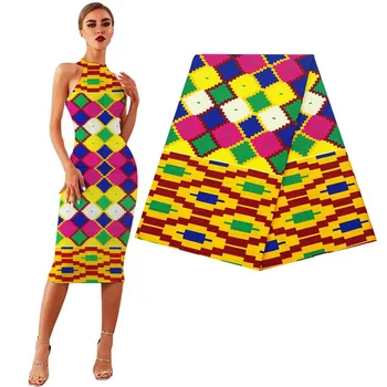 Ægte Voks Ankara Udskriver Kente Stof Syning Afrikanske Kjole Tissu Patchwork Gøre Håndværk Lændeklæde Bomuld I Top Kvalitet Materiale