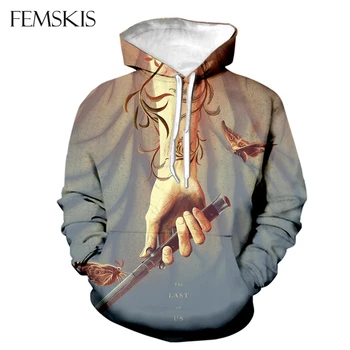 FEMSKIS 2020 Ny Den Sidste af Os, Del 2 Hætteklædte 3D Printet Hoodie Mænds Kvinders Hættetrøjer Udendørs Streetwear hiphop-Hoody