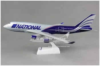 36cm Amerikanske Nationale Flyselskaber Nationale Boeing B747-400 1:200 Solid Plast Montage Fly Model for Fly Model Collector