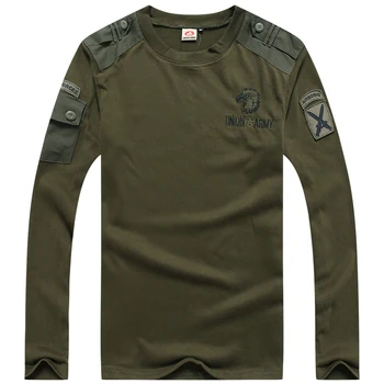 BONJEAN Union Army 101st Airborne Lange Ærmer Mænds Bomuld T-Shirt Militære Taktiske T-Shirt, Toppe, t-Shirts Til Mænd M-3XL
