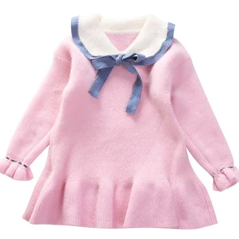 Lille Pige Sweater Børn Vinter Tøj, Varm Mode Kjole Bluse til Baby, Børn Undertøj Tøj Trøjer