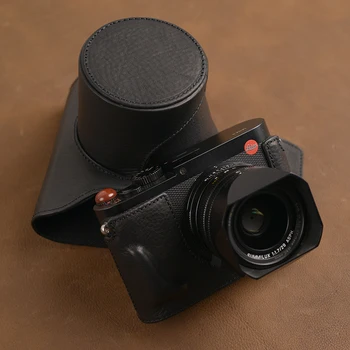 AYdgcam Mærke Håndlavet i Ægte Læder kamerataske Pose Fuld Hud For Leica Q typ 116 Leica Q2 Åbne Batteri Design
