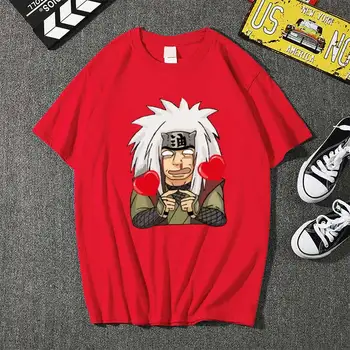 Naruto Lamslået Jaraiya T-Shirt T-Shirt Til Mænd Kawaii Toppe Tegneserie Karate Grafiske Tees T-Shirt Unisex Harajuku-Shirt Mandlige