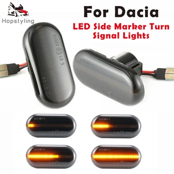 2x Led Dynamic blinklyset Lyser, sidemarkeringslys For Dacia Logan Lodgy Duster Dokker NP200