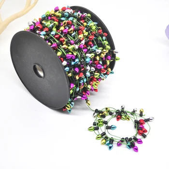 50m farve mini plast string lys ikke-lysende lys juletræspynt DIY halskæde dekoration håndværk