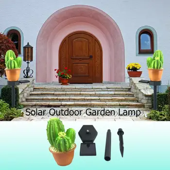 LED Solar Lampe Kaktus Lys Sensor Control Græsplæne Lampe Spike Lampe til Haven Belysning LED Solenergi Lampe Gårdhave Belysning