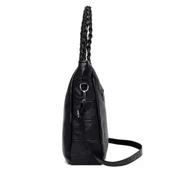 Stor kapacitet tote Tasker og håndtasker 2pc / sæt, kvinder håndtasker pu læder af høj kvalitet, Håndtaske kvinder læder skuldertaske