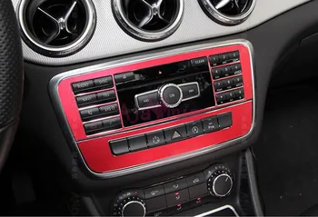 For Mercedes Benz GLA CLA260 EN B-Klasse-Center Control Knappen Dække CD-Boks, Interiør Moulding Trim Chrome-Bil Styling Tilbehør