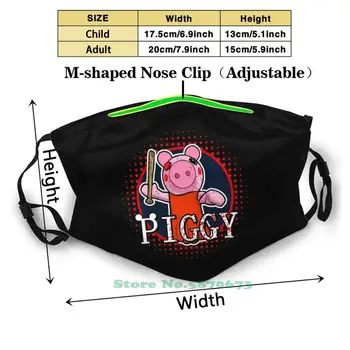 Piggy I En Cirkel Frame Mode Beskyttende Masker Zizzy Piggy Puppet Funneh Funneh Kage Gamer Gaming Bloxburg Itsfunneh Sin