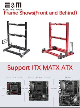 Mini ATX MATX ITX DIY Sag Bærbare Lodret PC Test Bænk Open Frame Grafikkort Chassic for 120/240/360w Vand Køling Ventilator