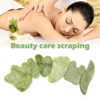 3/5pcs Naturlige Jade Gua Sha Sten yrelsen Massage Xiuyu Guasha Plade Jade Ansigt Massageapparat Skrabere Værktøjer til Ansigt, Nakke Krop