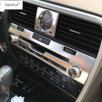 Lapetus Rustfrit Stål Interiør Til Lexus RX RX450h 2016 2017 2018 2019 2020 Central Kontrol CD-Panel Dekorative Dække Kit Trim