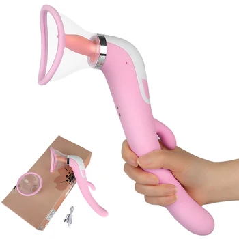 Sex Legetøj til Kvinder Brystvorte Suger Vibrator Sex Slikning Maskine Blowjobs Tungen Vibrerende Klitoris Stimulator Voksen Sex Legetøj