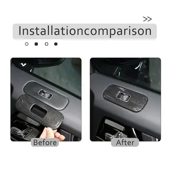 For Mercedes-Benz G-Klasse W463 2019 2020 ABS kulfiber/Krom Bil Windows Lift-Knappen for at Skifte Frame Cover Trim Tilbehør