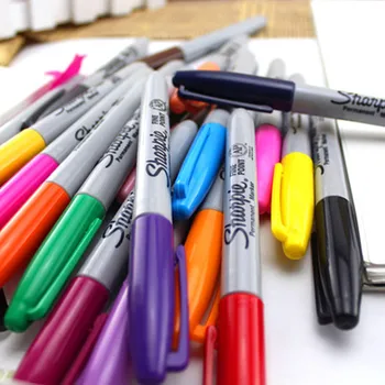 Nyt 12/24 Pc ' Sæt Sanford Brændt Olie-Markøren Penne Farvede Markører Art Pen Permanent Farve, tusch Kontorartikler 1mm Nib