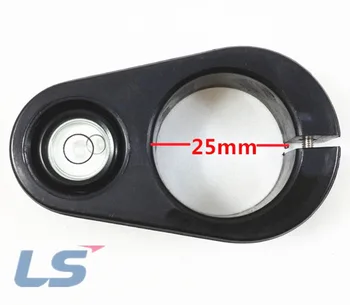 2 STK 25mm Plast Boble Hætteglas Med Indehaveren Passer til 25mm Diameter GPS-Pole Niveau Boble Landmåling Pole