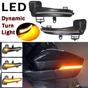 2 Stykker Dynamisk Fløjen, LED-blinklys Blinklys For Skoda Superb B8 MK3 III 3V A7 2016 2017 2018 2019 Spejl Flasher Lyset