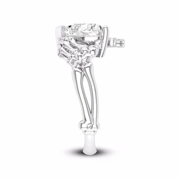 Punk Hjertet gotiske skelet Design Crown Hånd Hjertet Clah-Duh Claddagh finger Ring For Kvinder Gave Smykker Party Gave Damer' - ringe