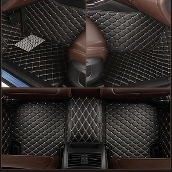 Læder Brugerdefinerede bil gulvmåtte til toyota Land Cruiser Prado Highlander Crown Reiz Veranda FJ Cruiser tæppe alfombra