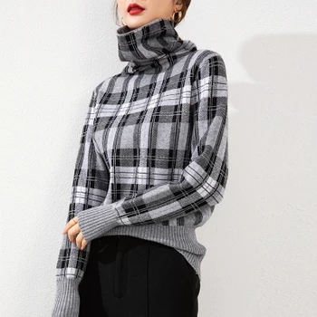 Vinteren Kvindelige Strikket Sweater Kvinder Oversize Trøjer Og Pullovers 2020 Lange ærmer Sort Toppe Trække Femme