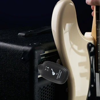 Guitar-Sender-Modtager UHF Guitar Trådløse System Sender Modtager Indbygget Genopladeligt Sender Trådløs Modtager
