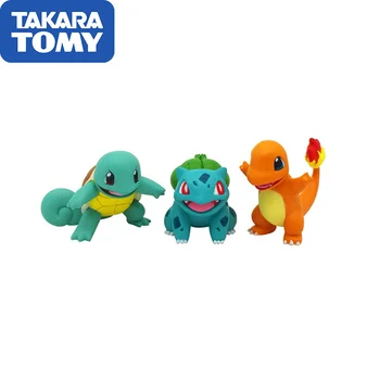 TAKARA TOMY Pokemon Takara Tomy Charmander Bulbasaur Squirtle Action Figur Samlinger Børn Toy