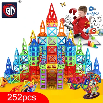 ZUUTON 252pcs Mini Magnetiske Designer-byggesæt Model & Bygning Toy Plast Magnetiske Blokke Pædagogisk Legetøj For Børn