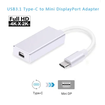 Mosible USB-C-Hub til Mini Display Port-Adapteren understøtter 4K HD Mandlige og Kvindelige Til MacBook Pro/Air