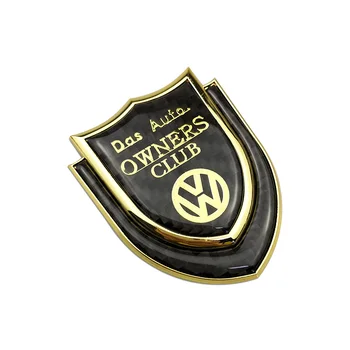 3D Metal Auto Side Badge Mærkat for VW Passat Polo Tiguan Golf Santana Scirocco Touran Magotan Bageste Bagagerummet Shield Emblem Styling