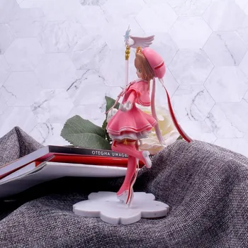 Kawaii Sakura Kort Captor PVC Figur Animationsfilm Model Legetøj Cardcaptor Magic Wand Piger Action Figur Collectible Model Legetøj Kids Gave
