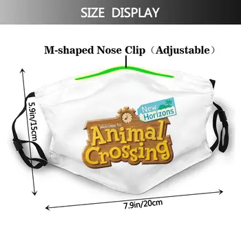 Animal Crossing Nye Horisonter Voksen Munden Ansigtsmaske Nye Blad Anti Tåge, Støv Maske Med Filtre Til Beskyttelse Åndedrætsværn Maske Dæmpe