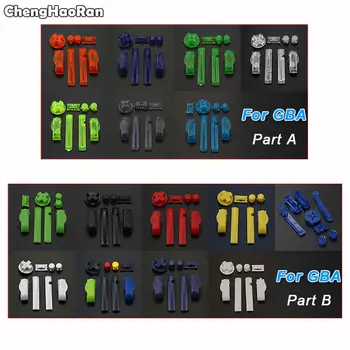 ChengHaoRan 10Sets Farverige A B L R-Knapperne Tastaturer til Gameboy Advance Knapper Ramme for GBA D Puder tænd-SLUK-Knapper