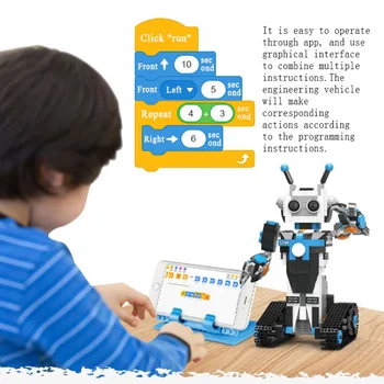 Teknik Robot Øge Videnskab og Uddannelse Dual Fjernbetjening Programmerbare Pædagogisk Legetøj Intelligent Program byggesten