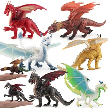 Store Gloende Drager Figur Toy Sæt Uddannelsesmæssige Simuleret Dinosaur Model Dinosaur Legetøj Simulering Toy Dinosaur Samling Model