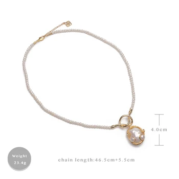 Amorita Blomst knude design, mode naturlige perle halskæde