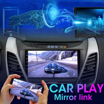 Car Radio Android 9,0 For Hyundai Elantra Avante I35 2011-2016 Multimedia-Afspiller, GPS-Navigaion 4G Split Screen Flydende Vindue