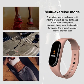 M4 Smart Band Armbånd puls, Blodtryk Tracker Sport Ur Smartband Fitness armbånd m4 band Sundhed smart Armbånd