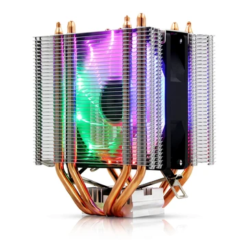 3Pin/4Pin RGB LED CPU Køler 4-Heatpipe Dual Tower Ventilator Heatsink Radiator til LGA 1150/1151/1155/1156/775/1366 X79 X99AMD