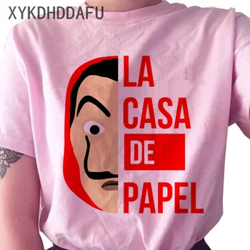 Hus af Papir Ling Shirt Fashion La Casa De Papel Penge Heist T-shirt Cool Mandlige Print Streetwear t-shirt Tøj Sommer Top Tee