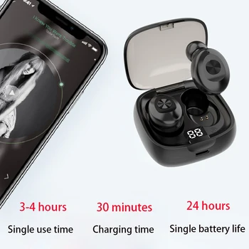 Cshzce Xg8 Mini Trådløse Hovedtelefoner Ipx5 Vandtæt Stereoanlæg Med Digital Batteri-Display Sport Earbuds Håndfri Til Alle Telefoner