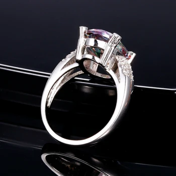 Nye Mode, Farverige Smykkesten Ringe Hot Salg Sterling Sølv 925 Smykker Ring For Kvinder Topas Vielsesringe Størrelse 6 7 8 9 10