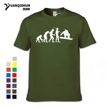 Mode Snowboarding Evolution T-Shirt Til Sommeren Nye Snowboardinger T-Shirt 16 Farver Mænd Kort Ærme O-Neck T-Shirt Unisex Hip Hop