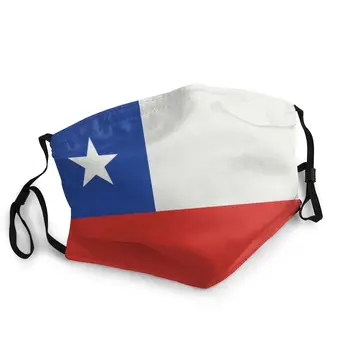 Chile, Chilenske Flag Stolthed Ansigtsmaske Voksne Mænd, Anti Haze Maske Beskyttelse Cover Respirator Åndbar Munden Dæmpe