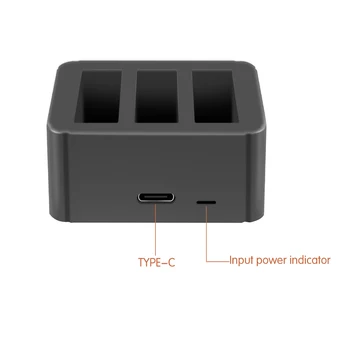 3 i 1 Oplader Adapter USB Type-c Opladning Port batterier, Oplader, dji OSMO Handling Batteri Sport Kamera Tilbehør