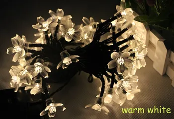 Solar Sakura Blomst lys Solar LED fe string lys 7M 50 led fe lys Jule lys krans batteriet haven indretning